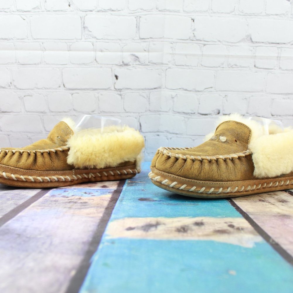 LL BEAN Lined Wicked Good Moccasin Slippers Size 7 - Picture 2 of 9